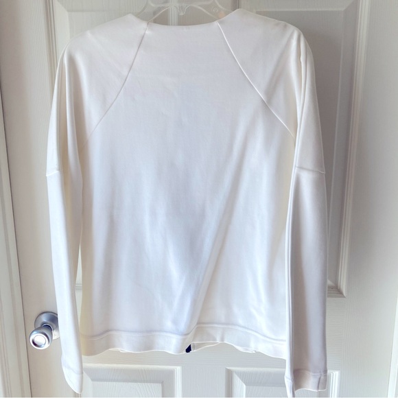 NIKE Moto Zip-Up Sweater Size M White Black - Picture 6 of 7